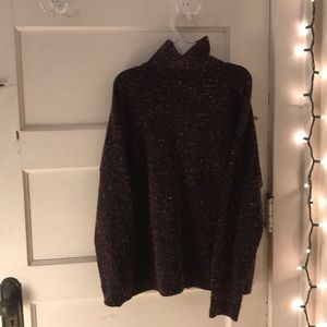 Speckled long sleeve turtle neck